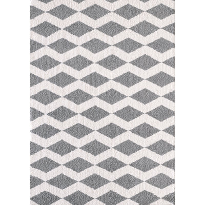 Tapis blanc/argenté Kempf