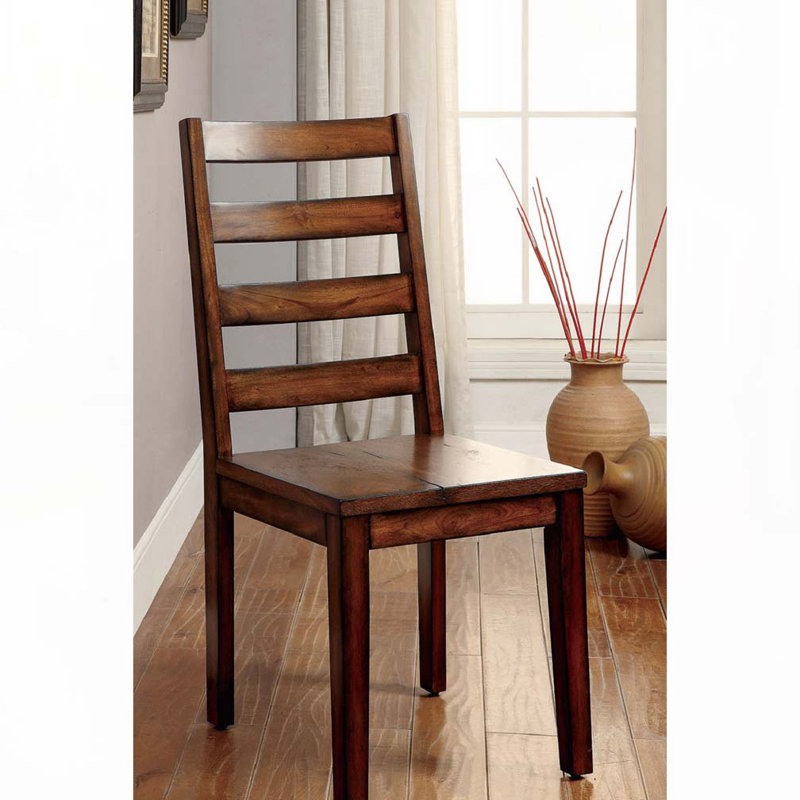 Ensemble de chaises de salle à manger avec dossier échelle, 4 pieds en bois