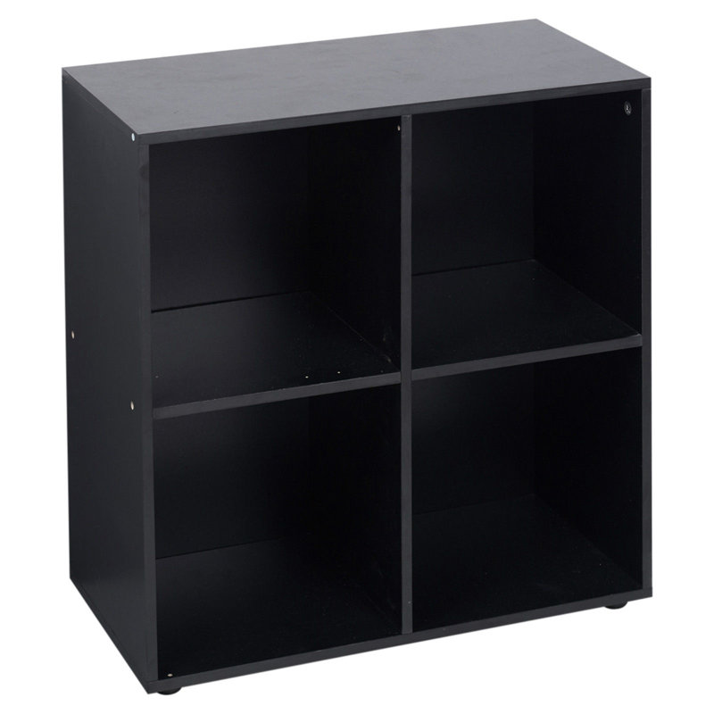 Swarna 61cm H x 60cm W Bookcase, Black