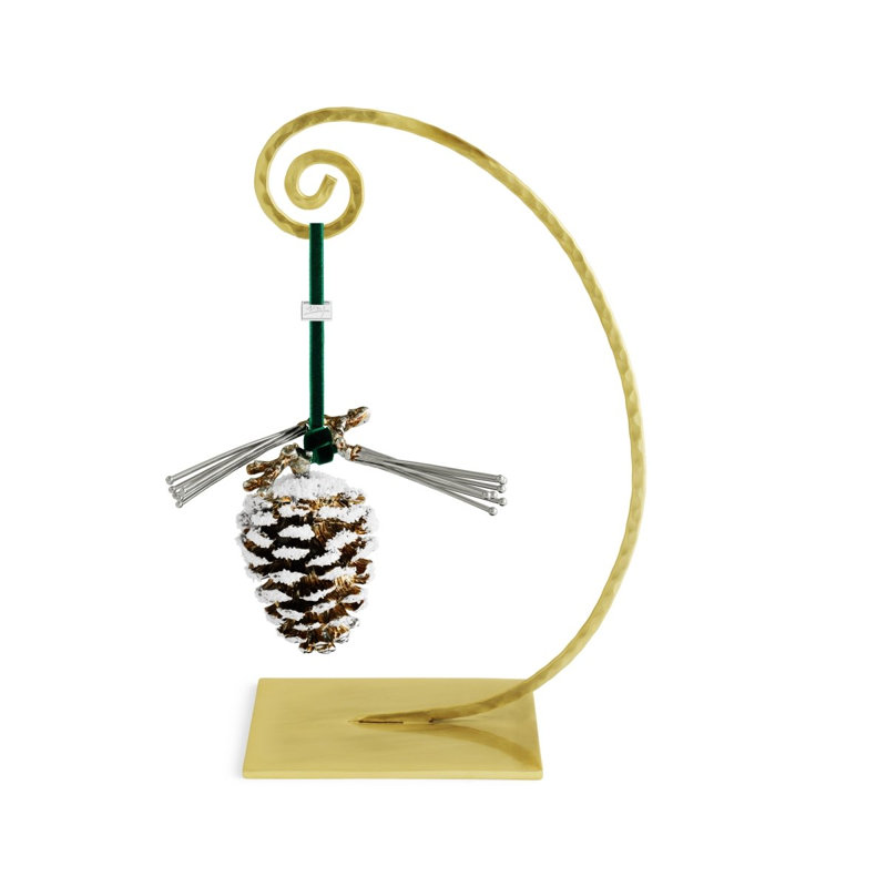 Pine Cone Snowy Ornament