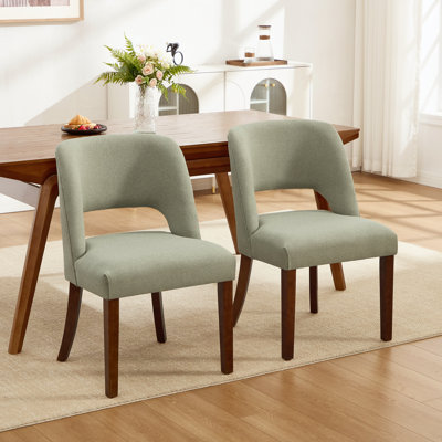 Chaise d'appoint rembourrée en bois massif