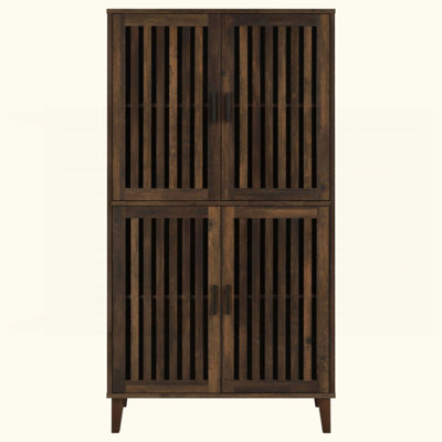 Armoire d'appoint haute 4 portes Dark Pine