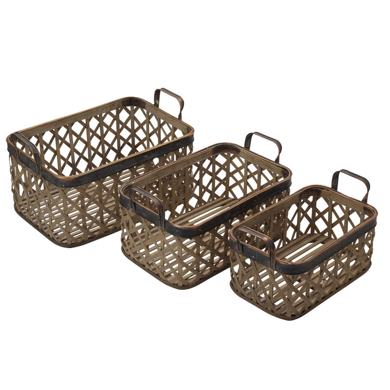 Elements Bamboo Decorative Basket