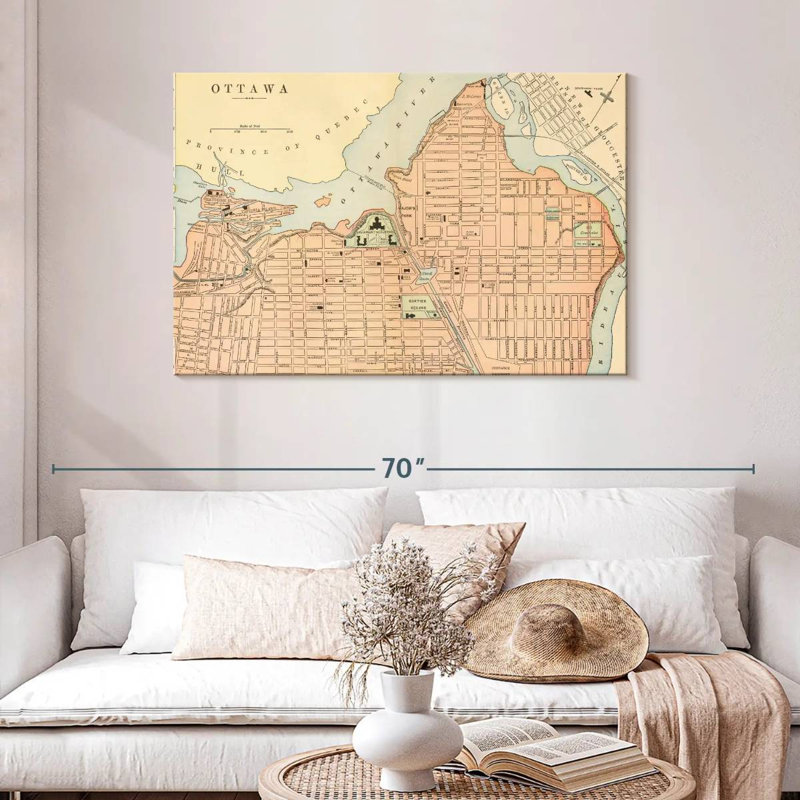 Carte de Ottawa, H 30 po x l 45 po