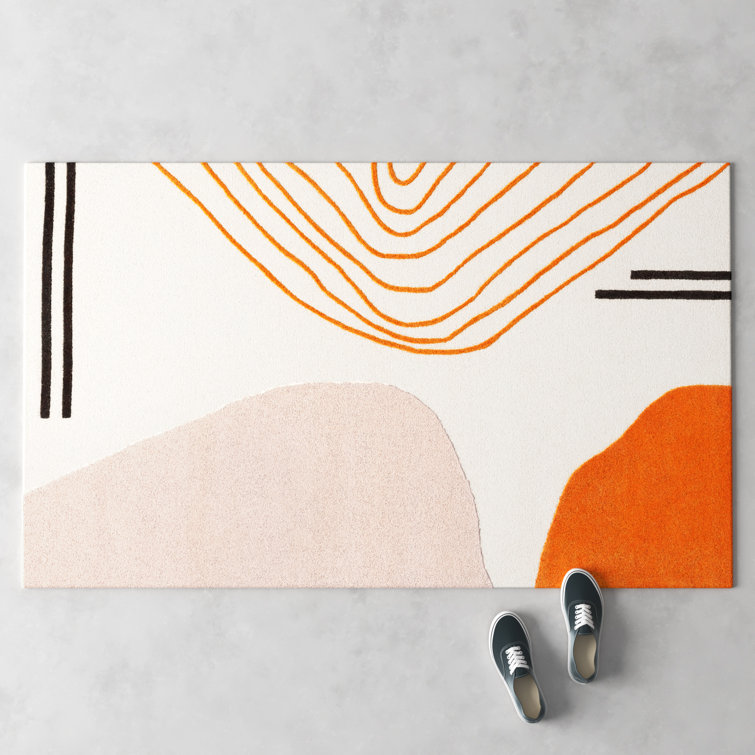 Felipe Handmade Wool Ivory / Rust Rug