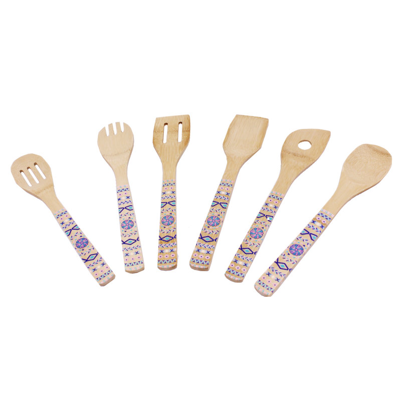 BergHOFF Patterned 6pc Bamboo Kitchen Utensil Set