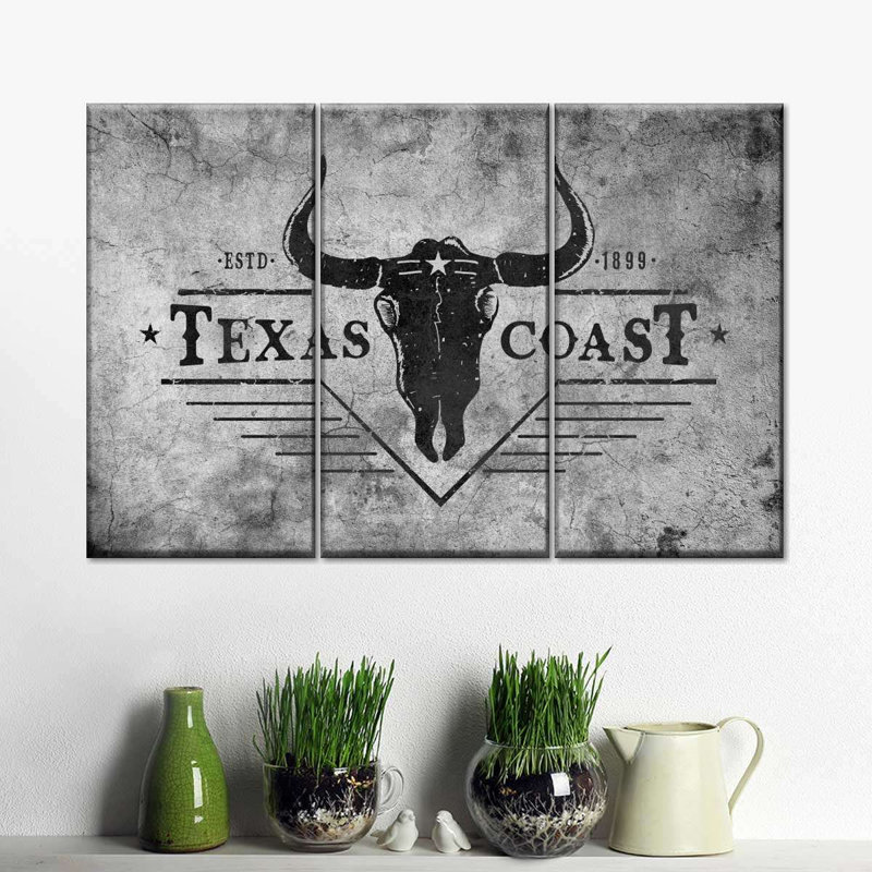 Ensemble de 3 pièces Texas Coast On Canvas, H 36 po x l 57 po x P 1,25 po