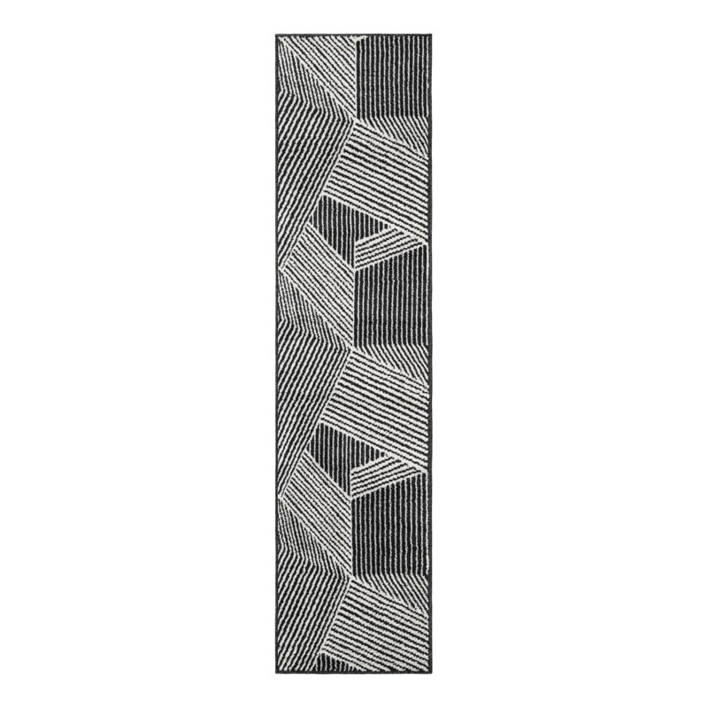 Latitude Run® Orkla Nikolis Rug Black, Runner 2' x 8'