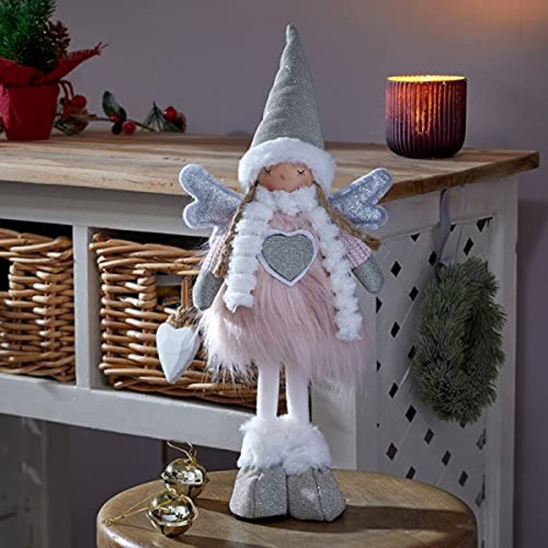 Christmas Stuffed Holiday Accent, Pink