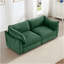 Canapé 2 places avec tiroirs de rangement sous chaque siège, accoudoirs en forme de croissant et enveloppant, convient aux petits salons, vert chenille-219989989-219989990