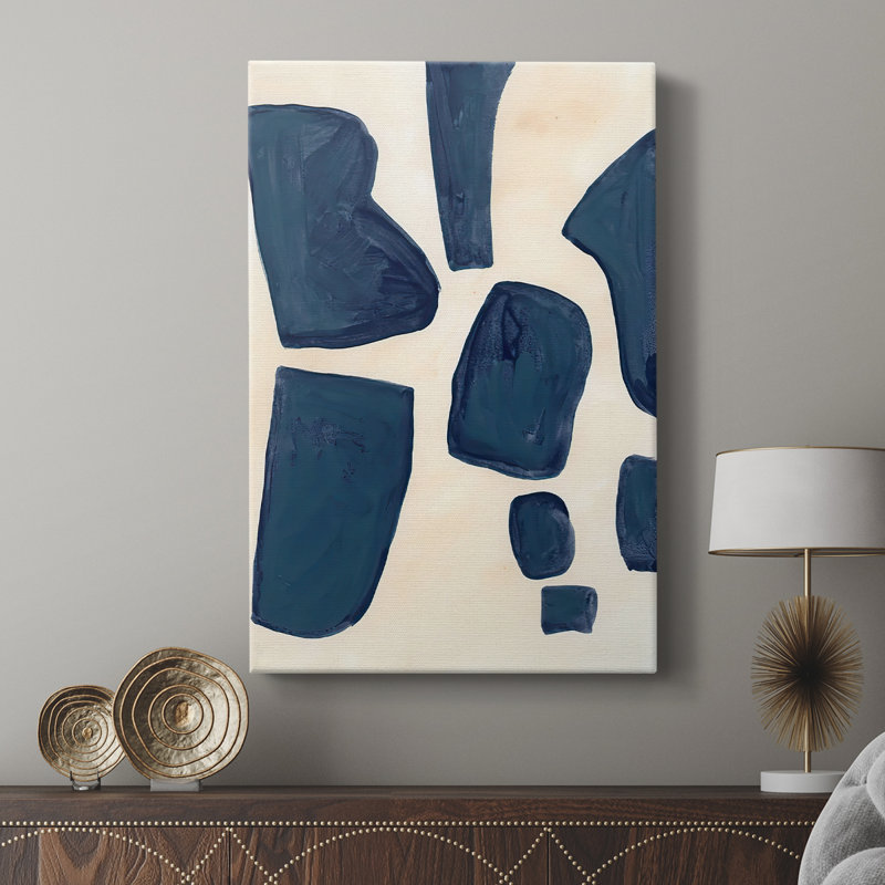 Pièces bleues I - galerie Cavas sur mesure, H 27 po x l 18 po