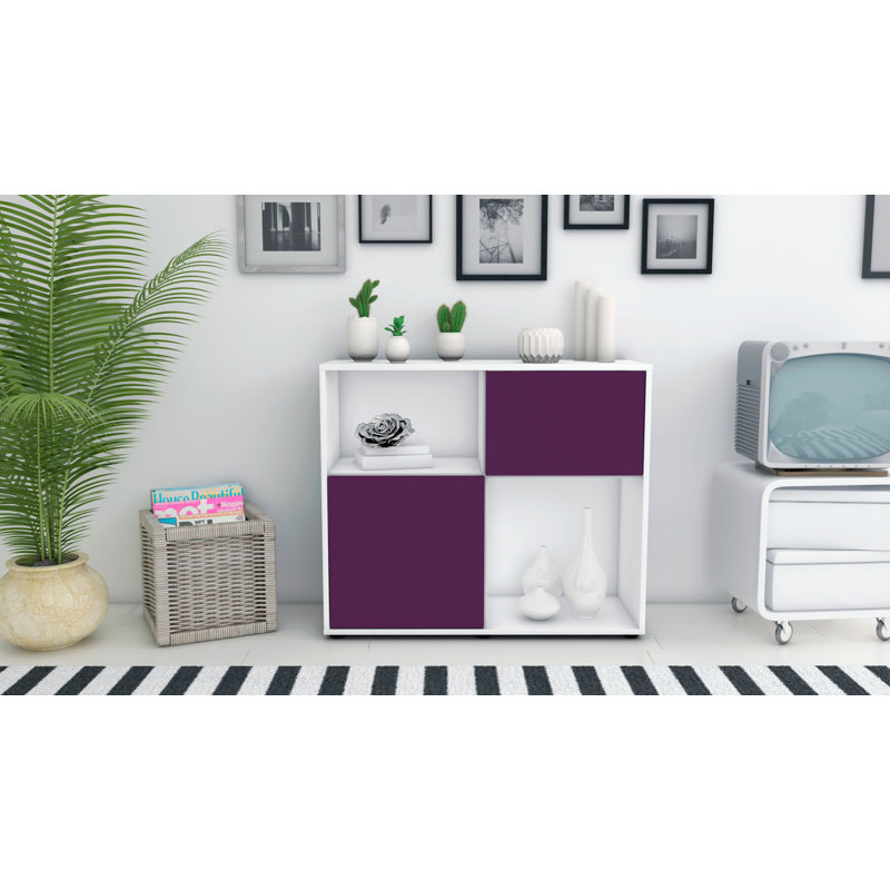 Ramsell 92cm Sideboard, White/Purple