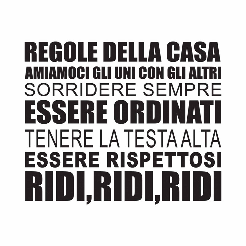 Text & Numbers Wall Decal