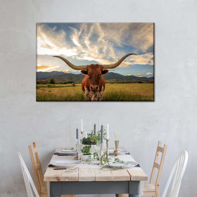 " Mighty Longhorn Canvas Print "