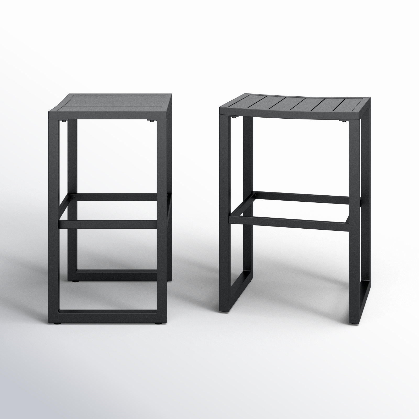 Armando 30" Aluminum Patio Bar Stool, Black
