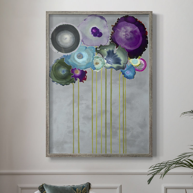 Silver Bouquet Framed Print - Solid Wood, 11" H x 9" W