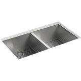 Ludington 32'' L Stainless Steel Undermount Double Basin Kitchen Sink