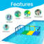 Plateforme de piscine extérieure Funphix pour tout-petits et enfants - Apprendre à nager - Plateforme de natation à plusieurs niveaux pour école de natation, piscine de jardin-110136342