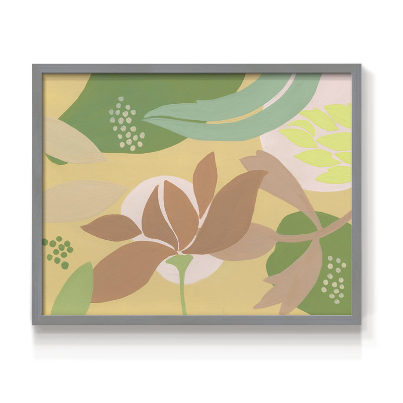 «Neutral Blooms I», reproduction encadrée, H 8 po x l 10 po, Gris