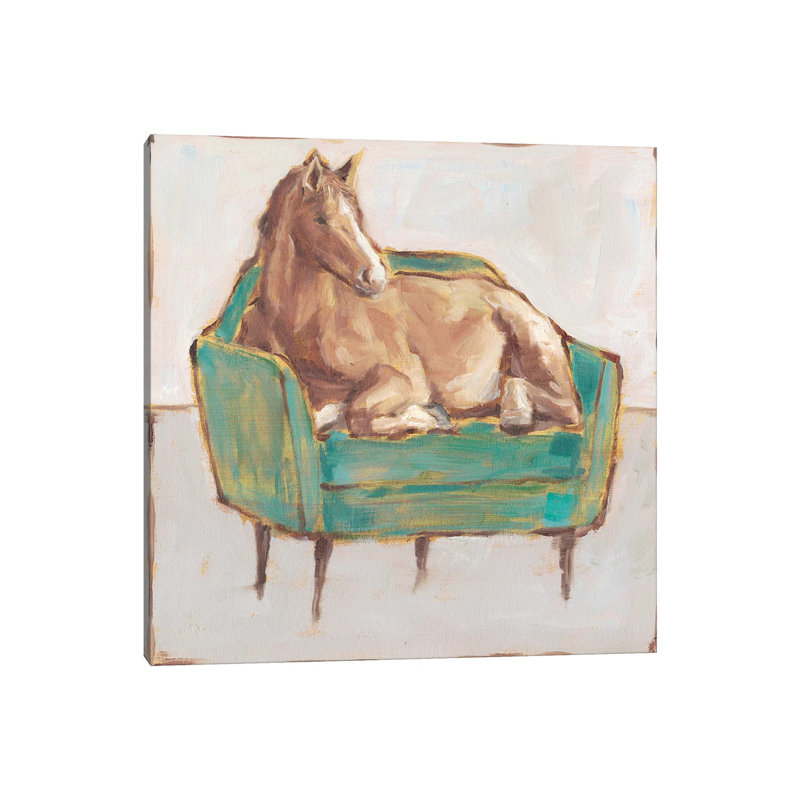 Créature confort II par Ethan Harper - reproduction d'art, Toile tendue, Pas de tapis, H 37 po x l 37 po x P 1,5 po