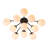 Honniball Frosted Glass Globe Sputnik Semi-flush Mount-1232925726-1230818863