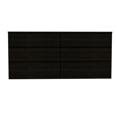 Commode double 6 tiroirs, plateau supérieur