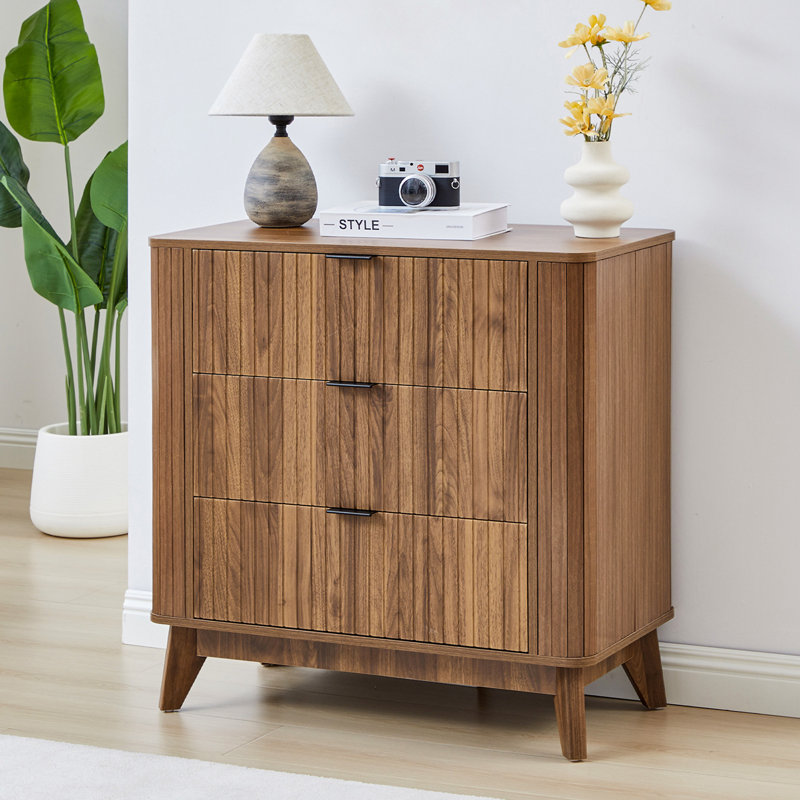 Commode 3 tiroirs cannelée (l 31,5 po)