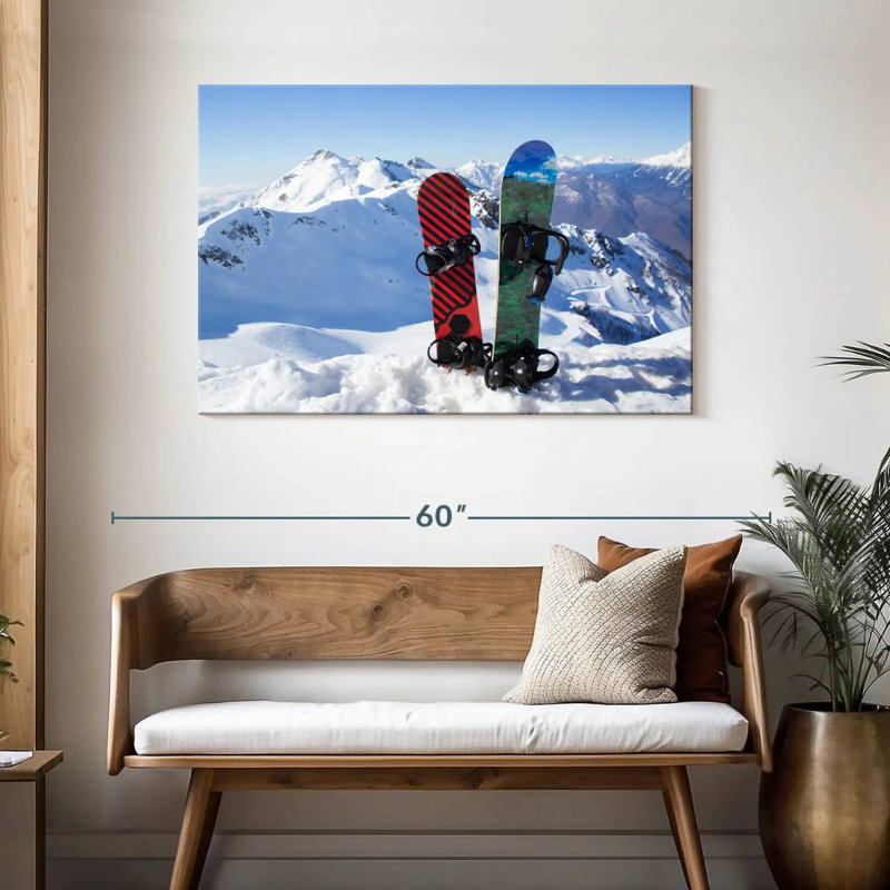 Sireci Two Snowboards, 30" H x 45" W