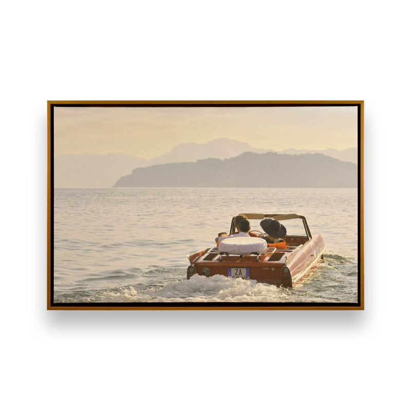 «Dolce Drift», reproduction sur toile, 24 po x 36 po, Cadre flottant doré poli
