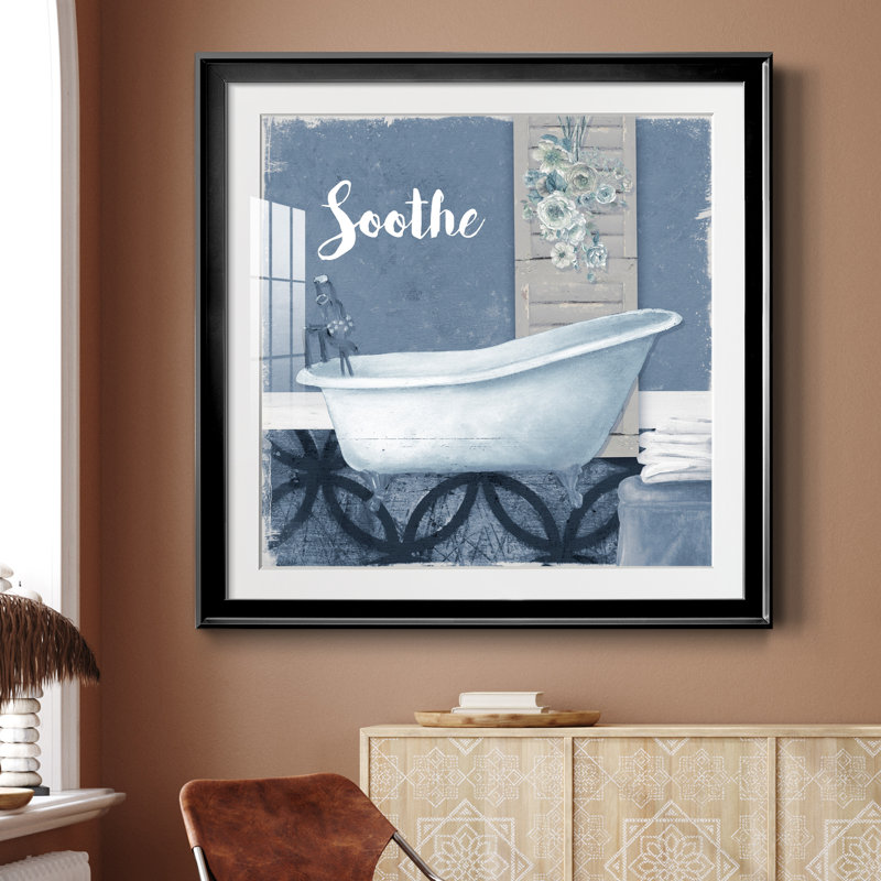 " Soothe " Painting Print, 30.5" H x 30.5" W x 1.5" D, Black Framed Paper