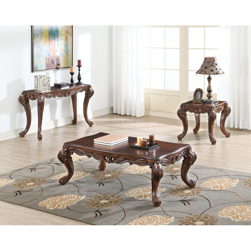 Table basse et 2 tables de bout