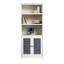 Bibliothèque avec portes, finition blanche