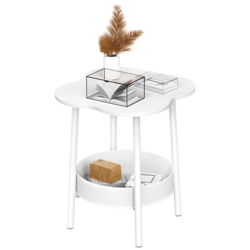 Small Coffee Table,Flower Shaped Desktop Tea Table,Minimalist Display Coffee Table with 2-Tier