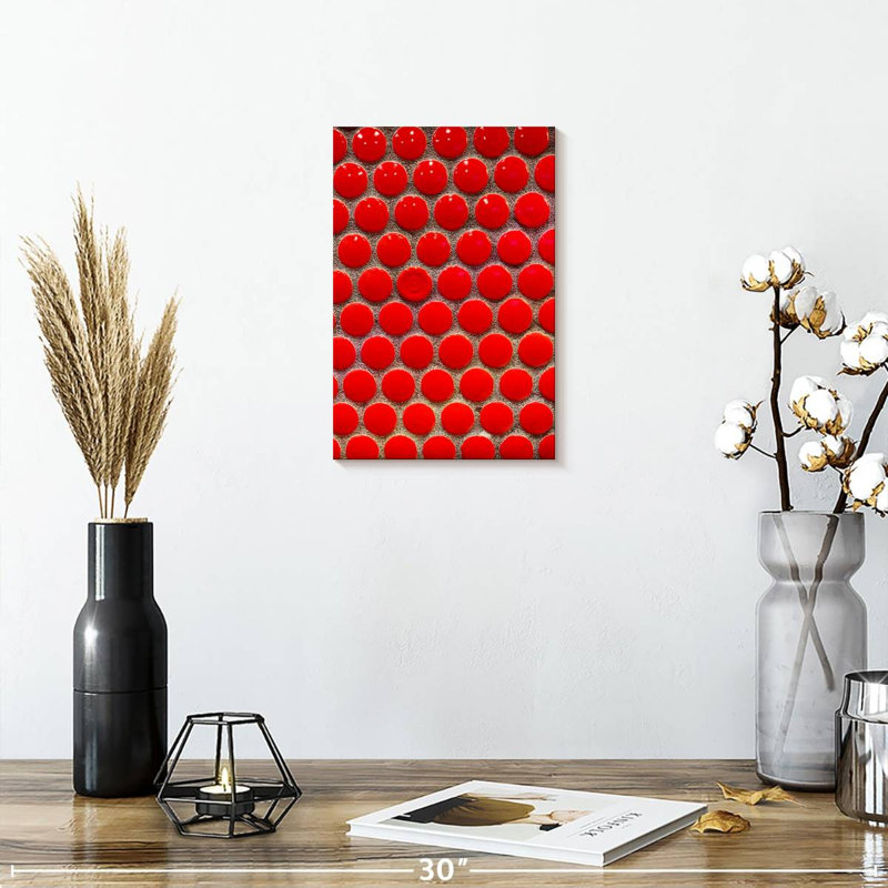 Avery Red Circle Tiles, 12" H x 8" W