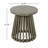 Outdoor Grey Wood Patio Side Table, 15.82 - Inch Diameter, Robust Support, Quick Assembly Finish Coffee Table For Backyard And Patio, Surface, Low Maintenance, Versatile Placement-745269000