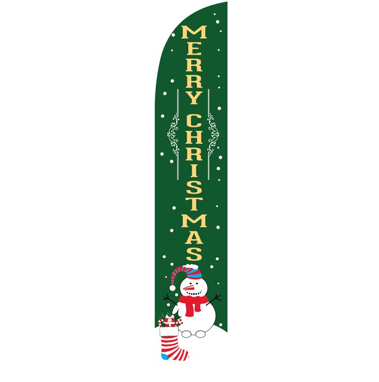 NeoPlex Merry Christmas Snowman Stocking Polyester 138 x 30 in. Feather ...