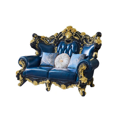 80.71'' Leather Loveseat