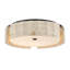 Roslington, plafonnier encastré, 18 po, noir mat, verre opale gravé-1222407050