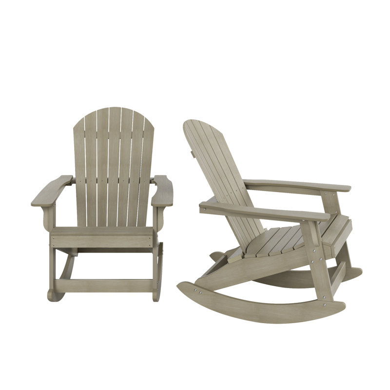 Chaise berçante Arrirack Adirondack pour l'extérieur Arrlo, Gris patiné