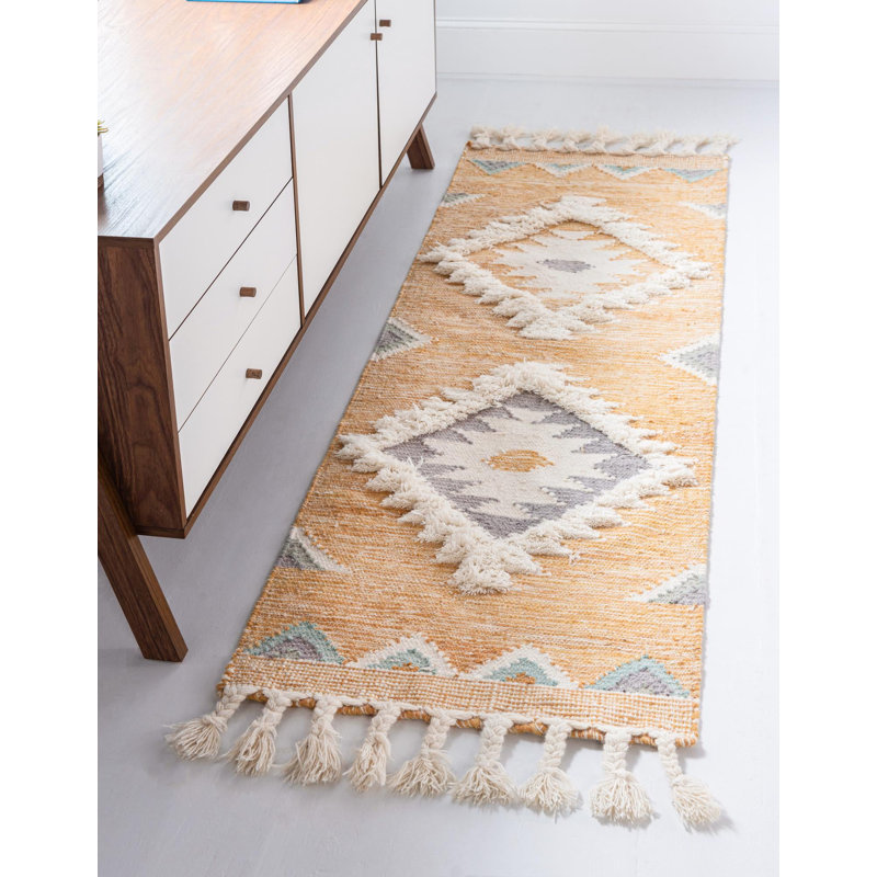 Shriver Performance Wool Geometric Indoor Rug, Runner 2'2" x 6'1"