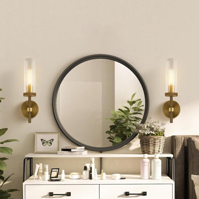 Twining 1- Light Dimmable Luxury Flush Mounted Sconces Gold Wall Sconces(Bulb Included)