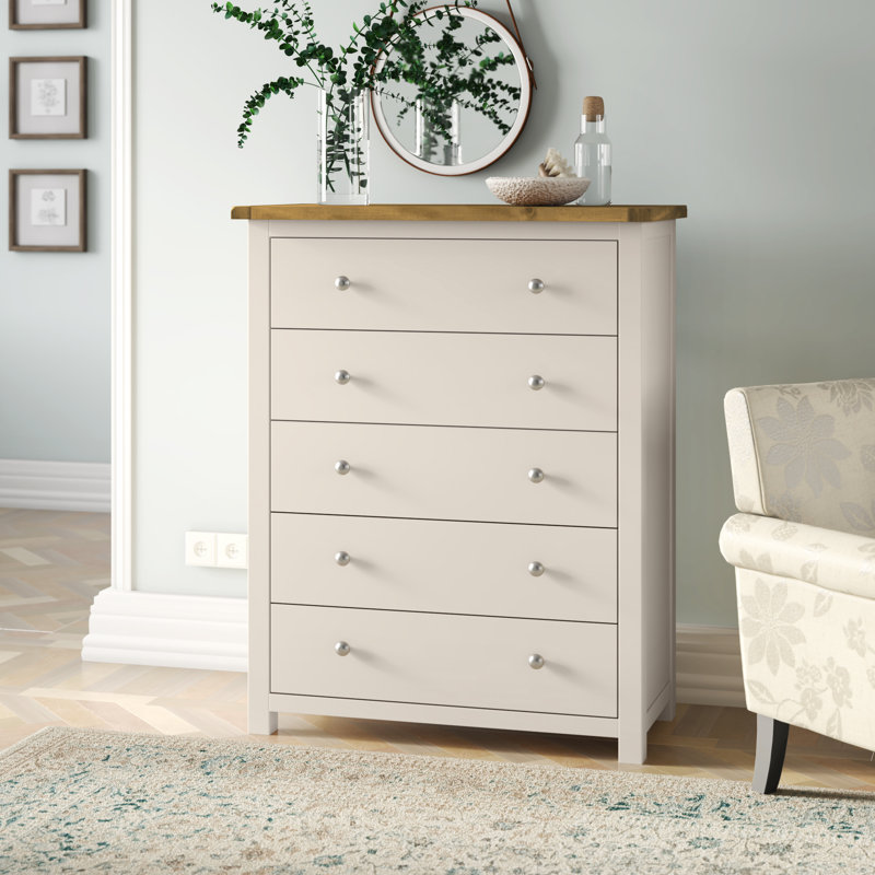 Soraya 90cm W 5 - Drawer Chest of Drawers