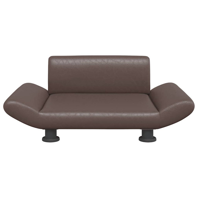 Lit pour chien en similicuir 11,0 po, Brun