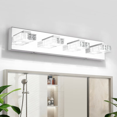 Éclairage de meuble-lavabo à DEL à intensité variable réglable 5CCT avec finition chromée