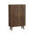 Medieval-Style Modern Shoe Cabinet, Upright Shoe Storage Unit With Vertical Grooved Finish, 23.6-Inch Walnut-Colored Shoe Cabinet, Suitable For Hallways, Passageways And Entrances.-414862559