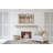 Wide Wood Framed Wall Décor with Raised Metal Paddles
