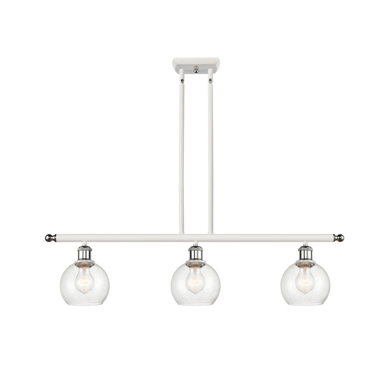 Luminaire suspendu linéaire à 3 lumières pour îlot de cuisine Cindi, H 9,38 po x l 36 po x P 6 po, Ampoule non incluse
