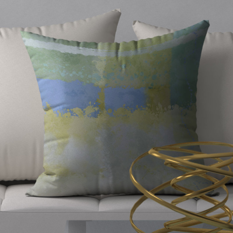 Abstract Reversible Throw Pillow, 24" x 24"