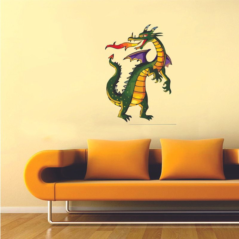 Adhésif décoratif Cartoon Flying dragon, H 10 po x l 8 po