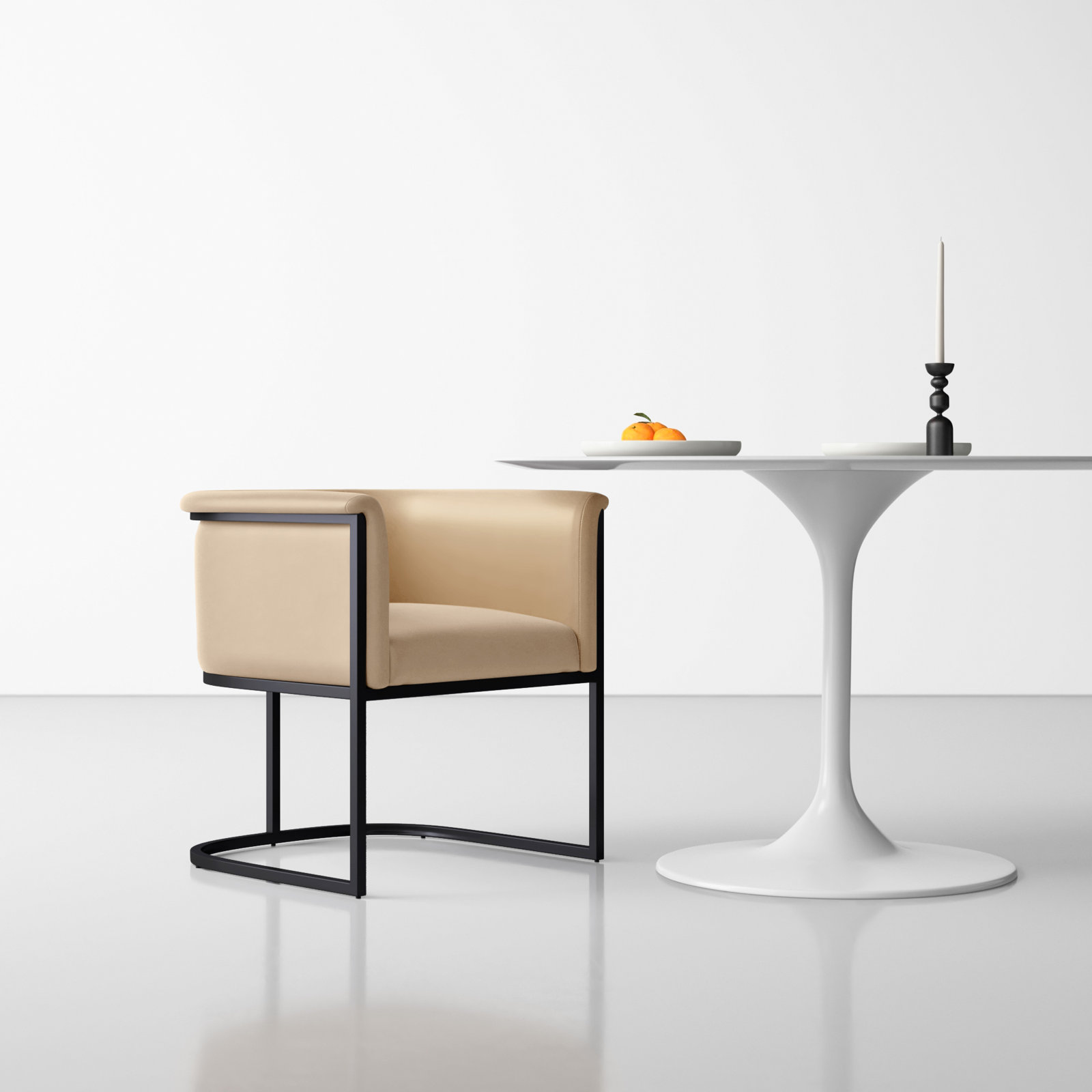 Virgil Dining Armchair, Tan